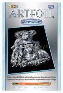 Аплікації та декупаж: Набір для творчості ARTFOIL SILVER Lambs Sequin Art