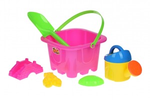 Розвивальні іграшки: Набір для гри з піском — Рожевий (6 шт.) Same Toy