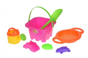 Розвивальні іграшки: Набір для гри з піском — Рожевий (7 шт.) Same Toy