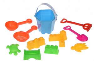 Развивающие игрушки: Набор для игры с песком Голубой (11ед.) Same Toy