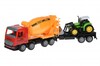 Машинка инерционная Super Combination Бетономешалка красная с бульдозером Same Toy