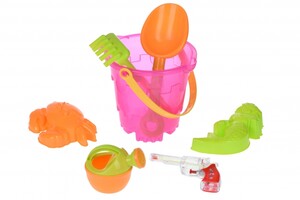 Розвивальні іграшки: Набір для гри з піском Відерце рожеве (7 од.) Same Toy