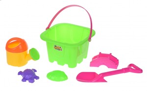 Розвивальні іграшки: Набір для гри з піском Зелений (6 шт.) Same Toy