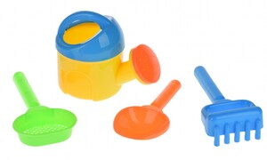 Развивающие игрушки: Набор для игры с песком с Лейкой (желтый) (4 шт.) Same Toy