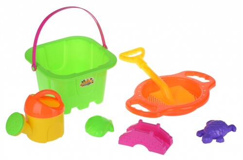 Наборы для песка и воды: Набор для игры с песком Зеленый (7 шт.) Same Toy
