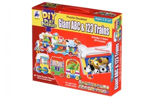 Ігри та іграшки: Пазл Великий поїзд Букв і Цифр Same Toy
