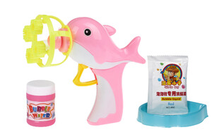 Игры и игрушки: Мыльные пузыри Bubble Gun Дельфин (розовый) Same Toy