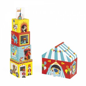 Игры и игрушки: Кубики картонные - Цирк Janod