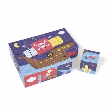 Головоломки и логические игры: Кубики картонные  - Пираты Janod