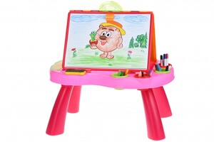 Мольберты, доски, парты: Обучающий стол My Art centre (розовый) Same Toy