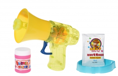 Інші рухливі ігри: Мильні бульбашки Bubble Gun Рупор зі світлом (жовтий) Same Toy