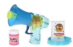 Ігри та іграшки: Мильні бульбашки Bubble Gun Рупор зі світлом (синій) Same Toy