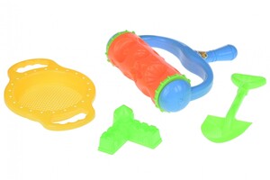 Наборы для песка и воды: Набор для игры с песком с Валиком (оранжевый) (4 шт.) Same Toy