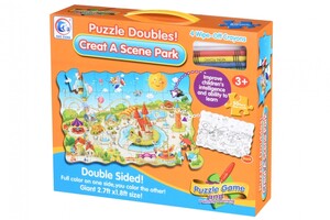 Дневники, раскраски и наклейки: Пазл-раскраска Парк развлечений Same Toy