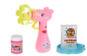 Ігри та іграшки: Мильні бульбашки Bubble Gun Жираф (рожевий) Same Toy