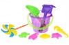 Набор для игры с песком с Воздушной вертушкой (фиолетовое ведро) (9 шт.) Same Toy