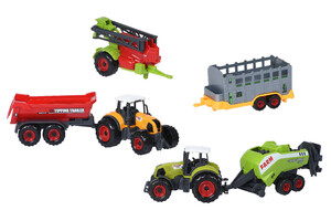 Міська та сільгосптехніка: Машинка Farm Трактор з причепом (3 шт.) Same Toy