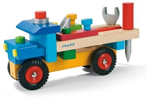 Дерев'яні конструктори: Машинка з інструментами Janod, J05022