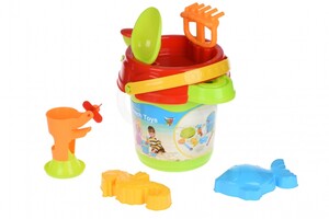 Игры и игрушки: Набор для игры с песком Ведерко зеленое (6 ед.) Same Toy