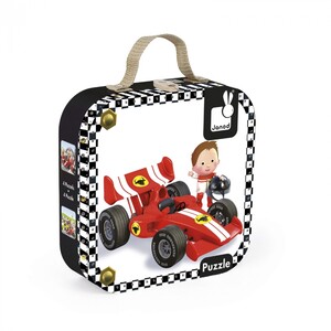 Ігри та іграшки: Набір з 4 пазлів Автомобіль Габіна Формула 1 Janod, J02884