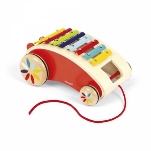 Розвивальні іграшки: Іграшка-каталка Ксилофон Janod, J05380