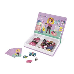 Пазлы и головоломки: Магнитная книга - Наряды для девочки Janod