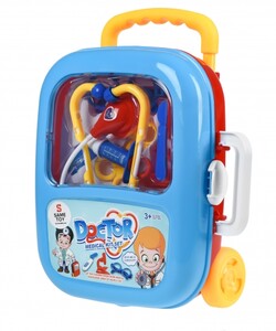 Игры и игрушки: Игровой набор - Доктор (в чемодане, голубой) Same Toy