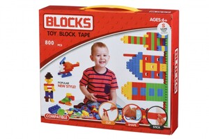 Ігри та іграшки: Конструктор — Block Tape (800 од) Same Toy