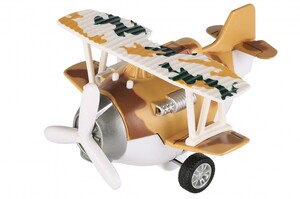 Самолет металлический инерционный Aircraft (коричневый) Same Toy