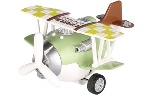 Самолет металлический инерционный Aircraft (зеленый) Same Toy