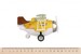 Літак металевий інерційний Aircraft зі світлом і звуком (жовтий) Same Toy дополнительное фото 2.
