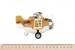 Літак металевий інерційний Aircraft зі світлом і звуком (коричневий) Same Toy дополнительное фото 2.