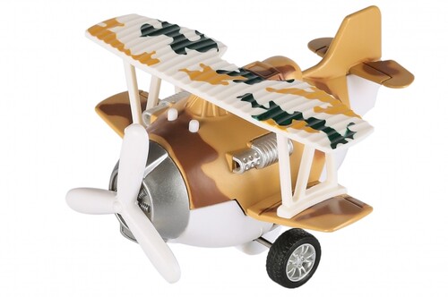 Повітряний транспорт: Літак металевий інерційний Aircraft зі світлом і звуком (коричневий) Same Toy