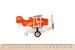 Самолет металлический инерционный  Aircraft (оранжевый) Same Toy дополнительное фото 1.