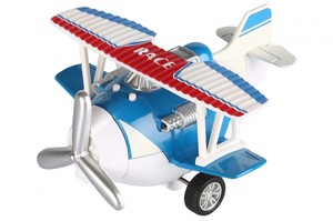 Игры и игрушки: Самолет металлический инерционный Aircraft Race (синий) Same Toy