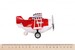 Самолет металлический инерционный  Aircraft (красный) Same Toy дополнительное фото 1.