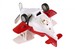 Самолет металлический инерционный  Aircraft (красный) Same Toy дополнительное фото 2.