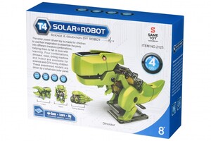 Интерактивные игрушки и роботы: Робот-конструктор - Динобот 4 в 1 на солнечной батарее Same Toy