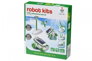 Интерактивные игрушки и роботы: Робот-конструктор - Солнцебот 6 в 1 на солнечной батарее Same Toy