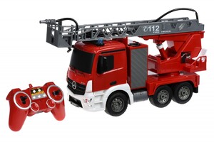 Ігри та іграшки: Машинка на р/у Пожежна машина Mercedes-Benz зі сходами 1:20 Same Toy
