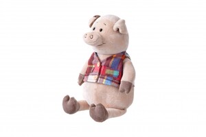 Тварини: М'яка іграшка Свинка в жилетці (35 см) Same Toy