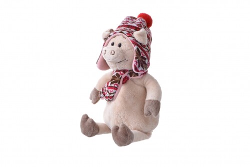 Животные: Мягкая игрушка Свинка в шапке (30 см) Same Toy