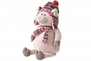 Животные: Мягкая игрушка Свинка в шапке (48 см) Same Toy