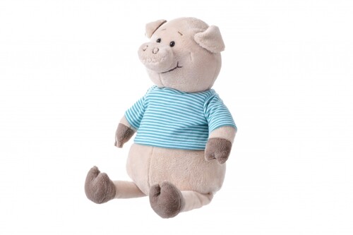 Животные: Мягкая игрушка Свинка в тельняшке (голубой) (35 см) Same Toy