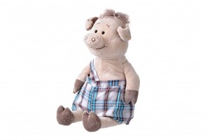 Животные: Мягкая игрушка Свинка в комбинезоне (45 см) Same Toy