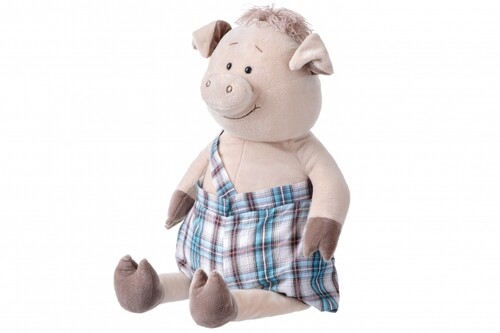 Тварини: М'яка іграшка Свинка в комбінезоні (60 см) Same Toy