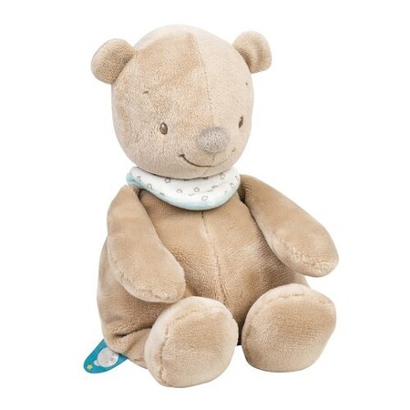 Тварини: М'яка іграшка ведмедик Базиль (28 см) Nattou