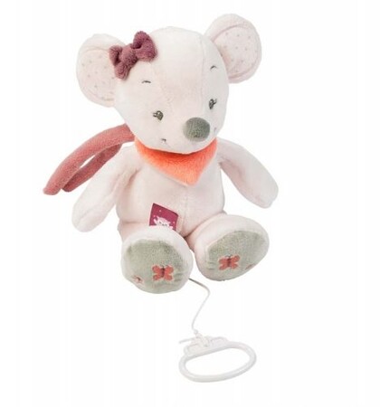 Музичні та інтерактивні іграшки: М'яка іграшка з музикою мишка Валентина (28 см) Nattou