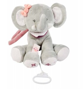 М'які іграшки: М'яка іграшка з музикою слоник Адель (28 см) Nattou