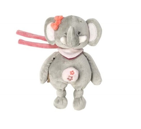 Музичні та інтерактивні іграшки: М'яка іграшка з музикою слоник Адель (24 см) Nattou